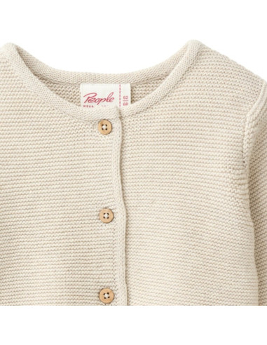Cardigan baby in cotone bio - col. beige chiaro
