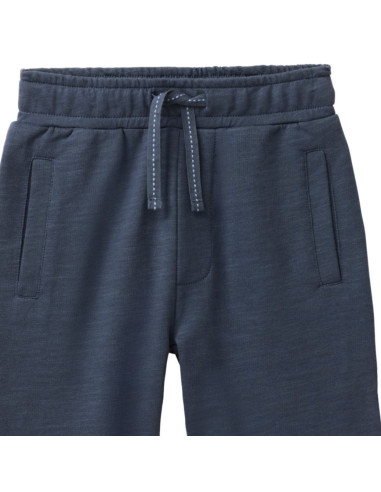 Bermuda tuta in cotone bio - col. blu