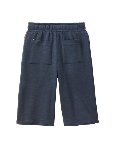 Bermuda tuta in cotone bio - col. blu