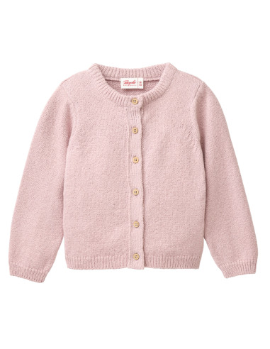 Cardigan in cotone bio -col. malva rosa