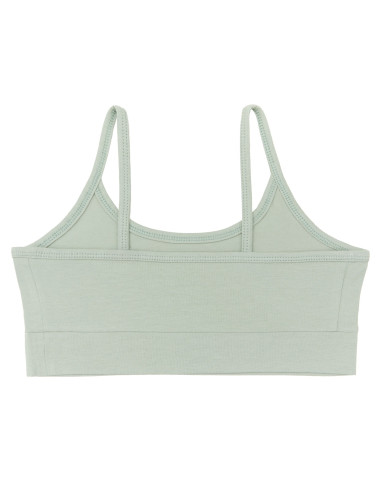 Top bambina in cotone biologico - col. verde iceberg