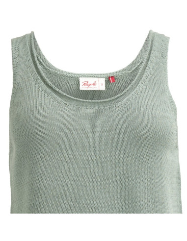 Canotta donna in cotone bio - col. verde salvia