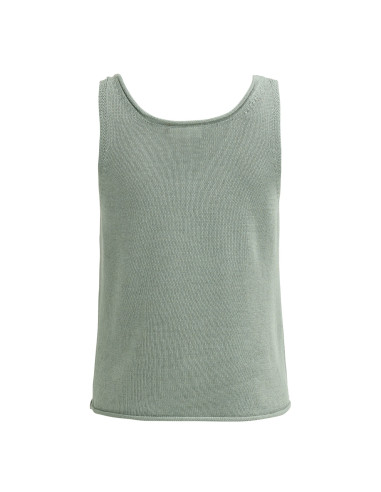 Canotta donna in cotone bio - col. verde salvia