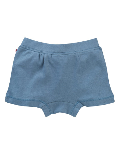 Set 2 Boxer bambino in cotone bio "Mare"- col. blu-bianco fantasia