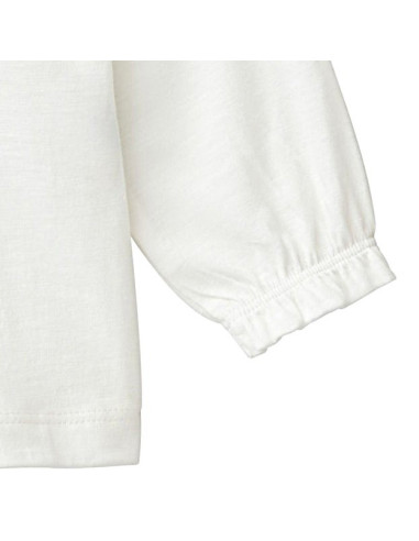 Maglietta baby lunga in cotone bio "Yummy Fruits" - col. bianco