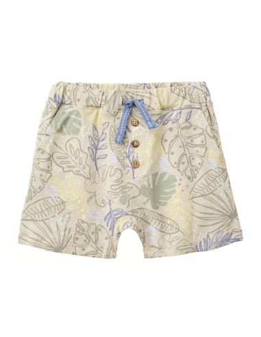 Baby shorts in cotone bio "Foglie...