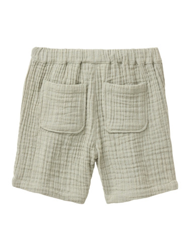 Baby shorts in mussola di cotone bio - col. verde salvia