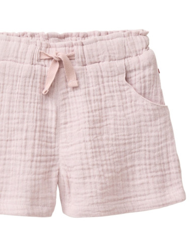 Baby shorts in mussola di cotone bio - col. lilla chiaro
