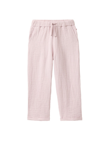 Pantaloni bambina in mussola di...