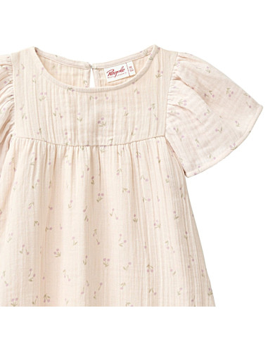 Camicia bambina in mussola di cotone bio - col. bianco fantasia