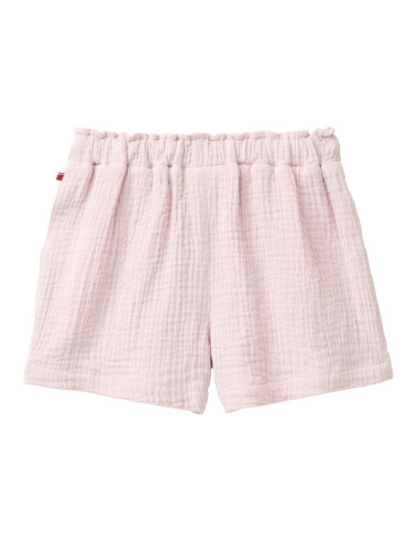 Shorts bambina in mussola di cotone bio - col. lilla chiaro