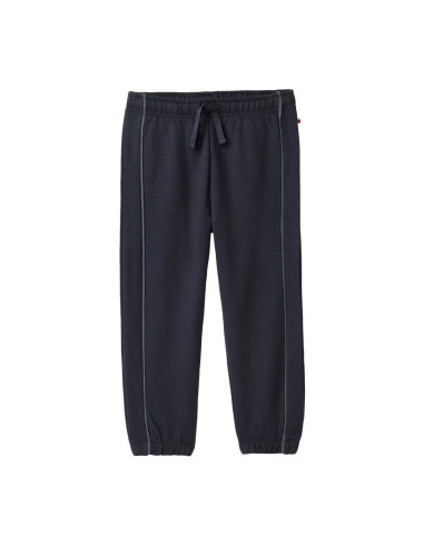 Pantalone tuta in cotone bio felpato - col. blu scuro