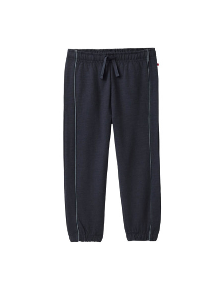 Pantalone tuta in cotone bio felpato - col. blu scuro