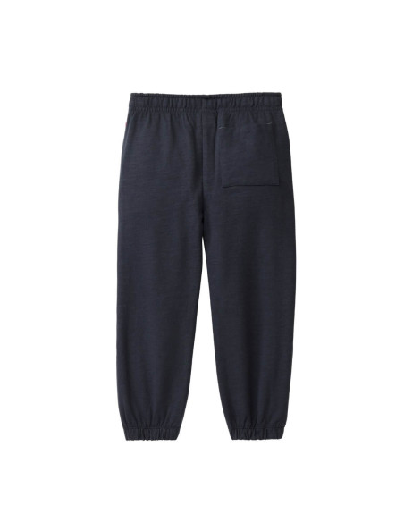Pantalone tuta in cotone bio felpato - col. blu scuro