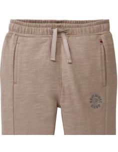 Pantalone tuta in cotone bio felpato "Adventure Club" - col. tabacco 2