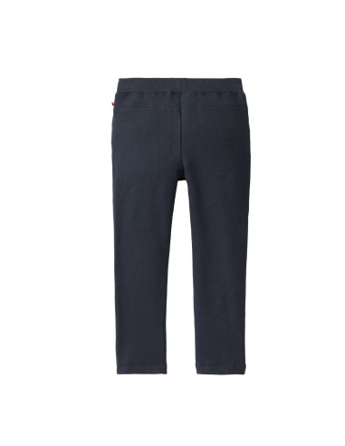 Treggings bambina in cotone bio felpato - col. blu scuro