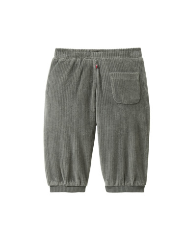Pantalone baby in ciniglia di cotone bio - col. eucalipto