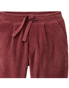 Pantalone baby in ciniglia di cotone bio - col. burgundy 2