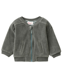 Felpa baby reversibile in ciniglia di cotone bio - col. eucalipto