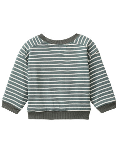 Felpa baby reversibile in ciniglia di cotone bio - col. eucalipto