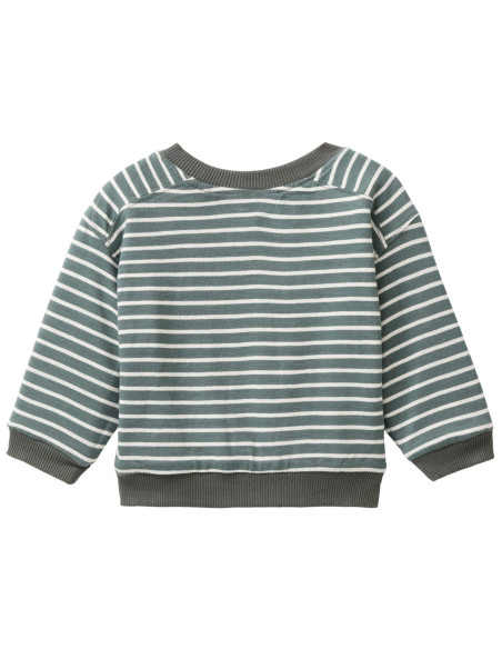 Felpa baby reversibile in ciniglia di cotone bio - col. eucalipto