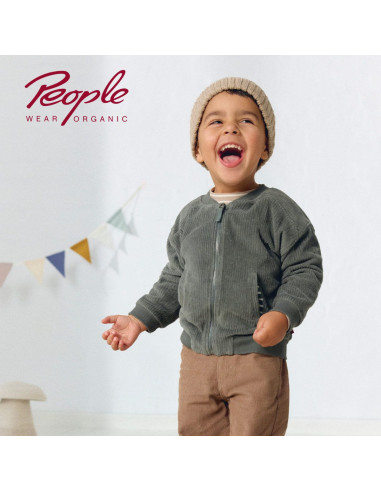 Felpa baby reversibile in ciniglia di cotone bio - col. eucalipto