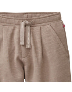 Pantalone baby in cotone bio felpato - col. tabacco 2