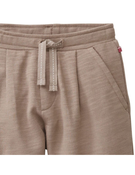 Pantalone baby in cotone bio felpato - col. tabacco