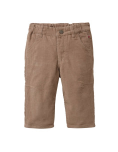 Pantalone baby in velluto di cotone bio - col. marrone sabbia