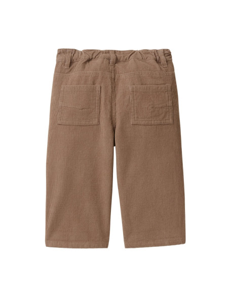 Pantalone baby in velluto di cotone bio - col. marrone sabbia