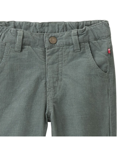 Pantalone baby in velluto di cotone bio foderato - col. eucalipto
