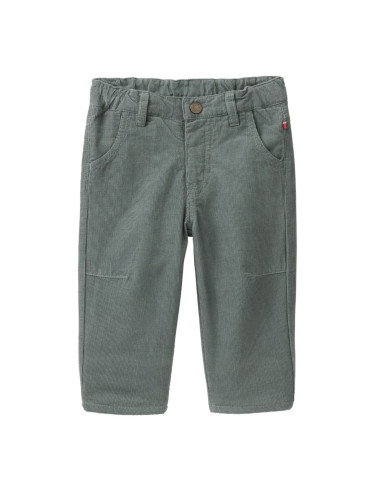 Pantalone baby in velluto di cotone bio foderato - col. eucalipto