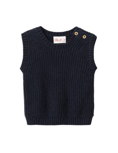 Gilet baby in cotone biologico - col. blu scuro