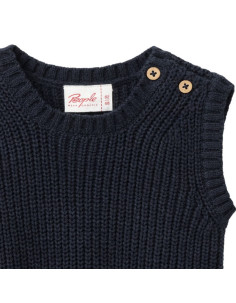 Gilet baby in cotone biologico - col. blu scuro 2