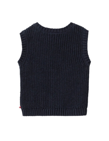 Gilet baby in cotone biologico - col. blu scuro