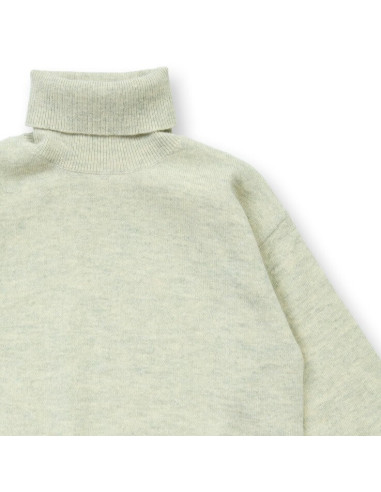 Dolcevita bambino in lana Merino bio "Feoo" -col. verde pallido melange