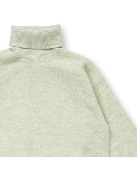 Dolcevita bambino in lana Merino bio "Feoo" -col. verde pallido melange