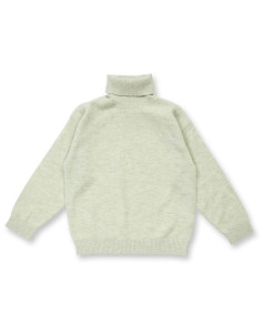 Dolcevita bambino in lana Merino bio "Feoo" -col. verde pallido melange
