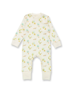 Tutina baby in cotone biologico "Woodland" - col. bianco fantasia
