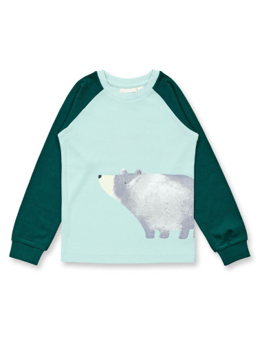 Pigiama bambino in cotone biologico "Polar" - col. verde menta