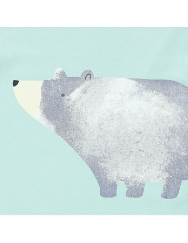 Pigiama bambino in cotone biologico "Polar" - col. verde menta