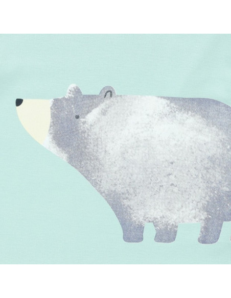 Pigiama bambino in cotone biologico "Polar" - col. verde menta
