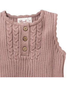 Gilet baby in cotone biologico - col. rosa quarzo 2