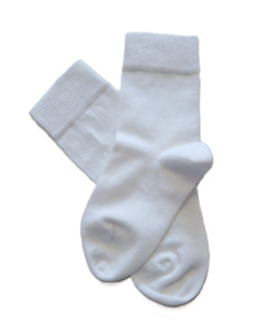Calzini corti in cotone bio - col. bianco naturale