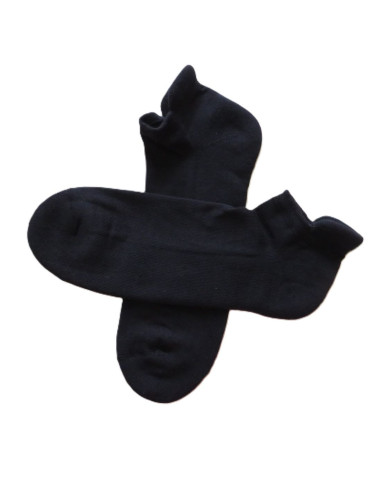 Calze sneaker in cotone bio con soletta - col. nero