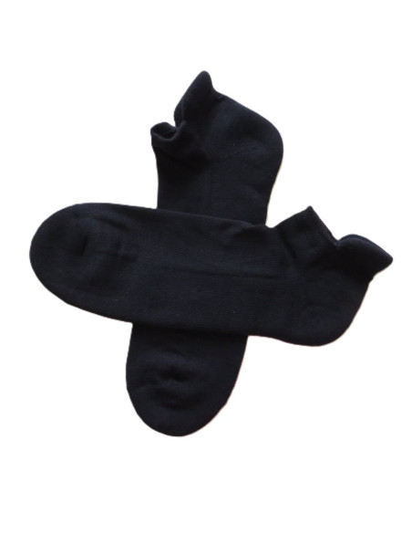 Calze sneaker in cotone bio con soletta - col. nero
