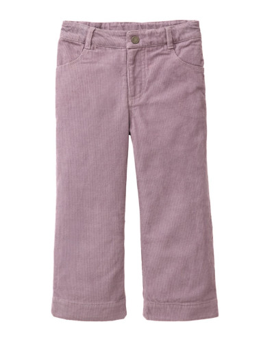 Pantalone in velluto di cotone bio foderato - col. lilla polvere