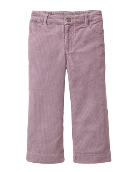 Pantalone in velluto di cotone bio foderato - col. lilla polvere
