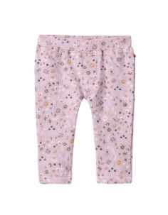 Treggings baby in cotone bio felpato - col. lilla fantasia