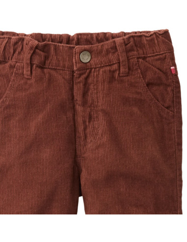 Pantalone baby in velluto di cotone bio foderato - col. mahagoni